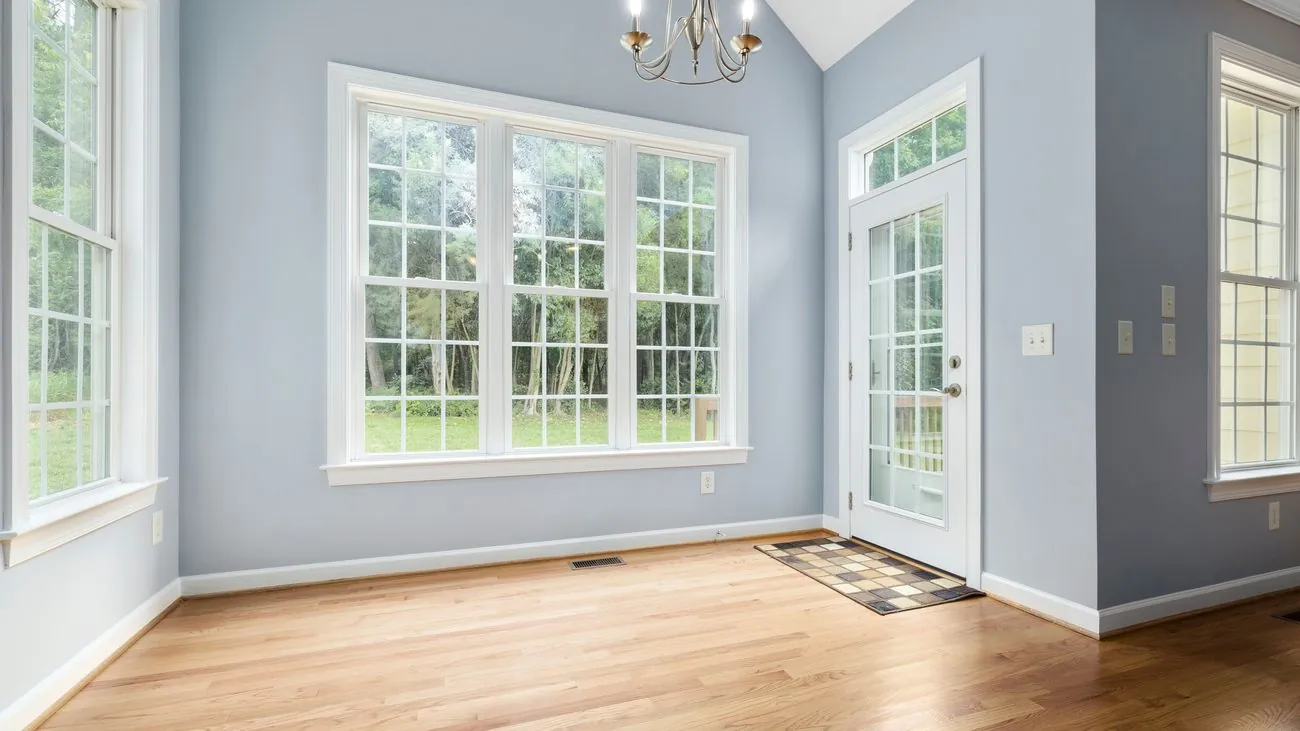 Freshly cleaned interior space with polished finishes