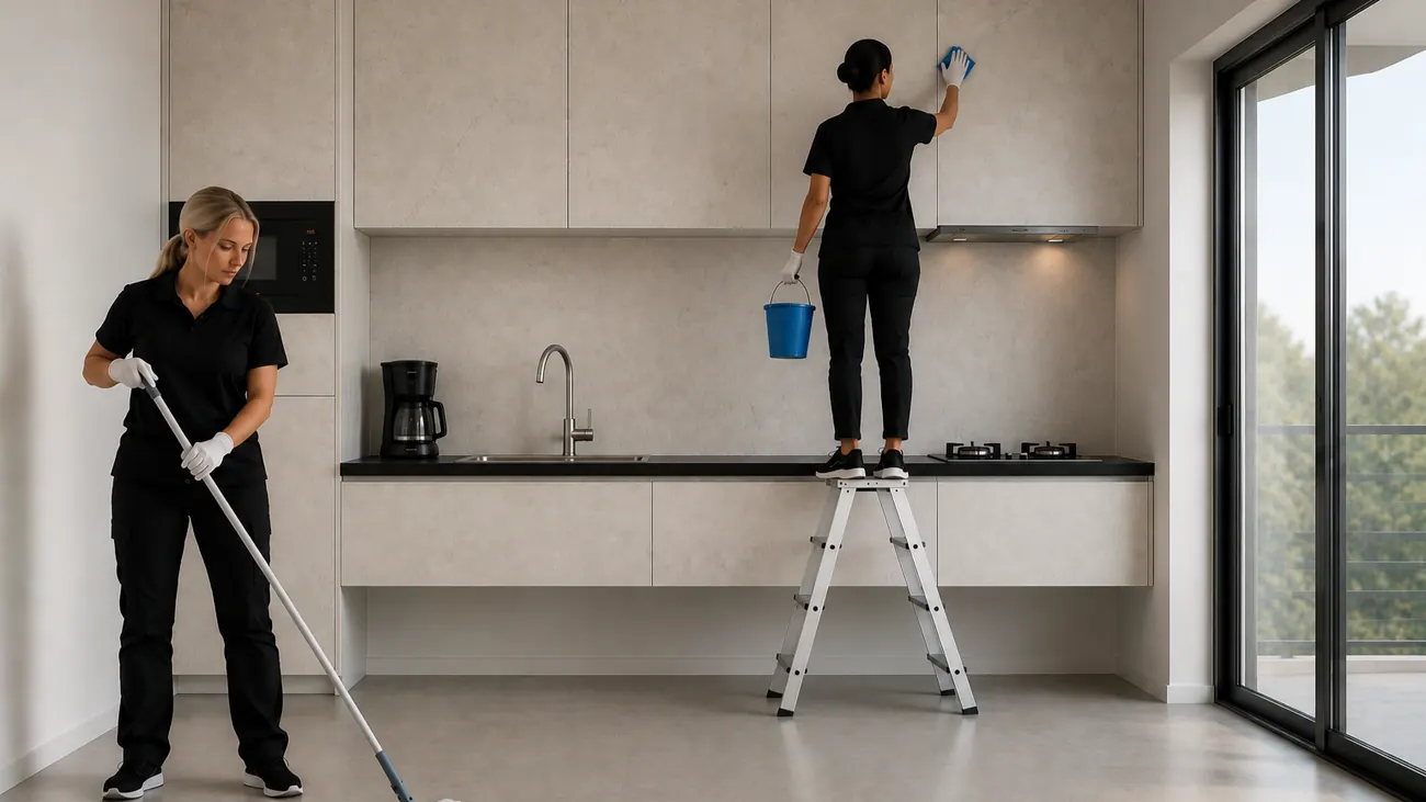 Cleaning crew serving a range of commercial and public-sector facilities